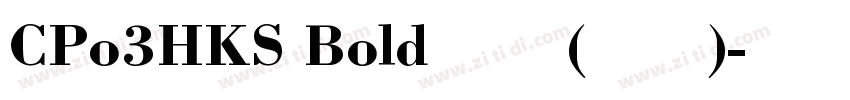CPo3HKS Bold 粗体(西方)字体转换